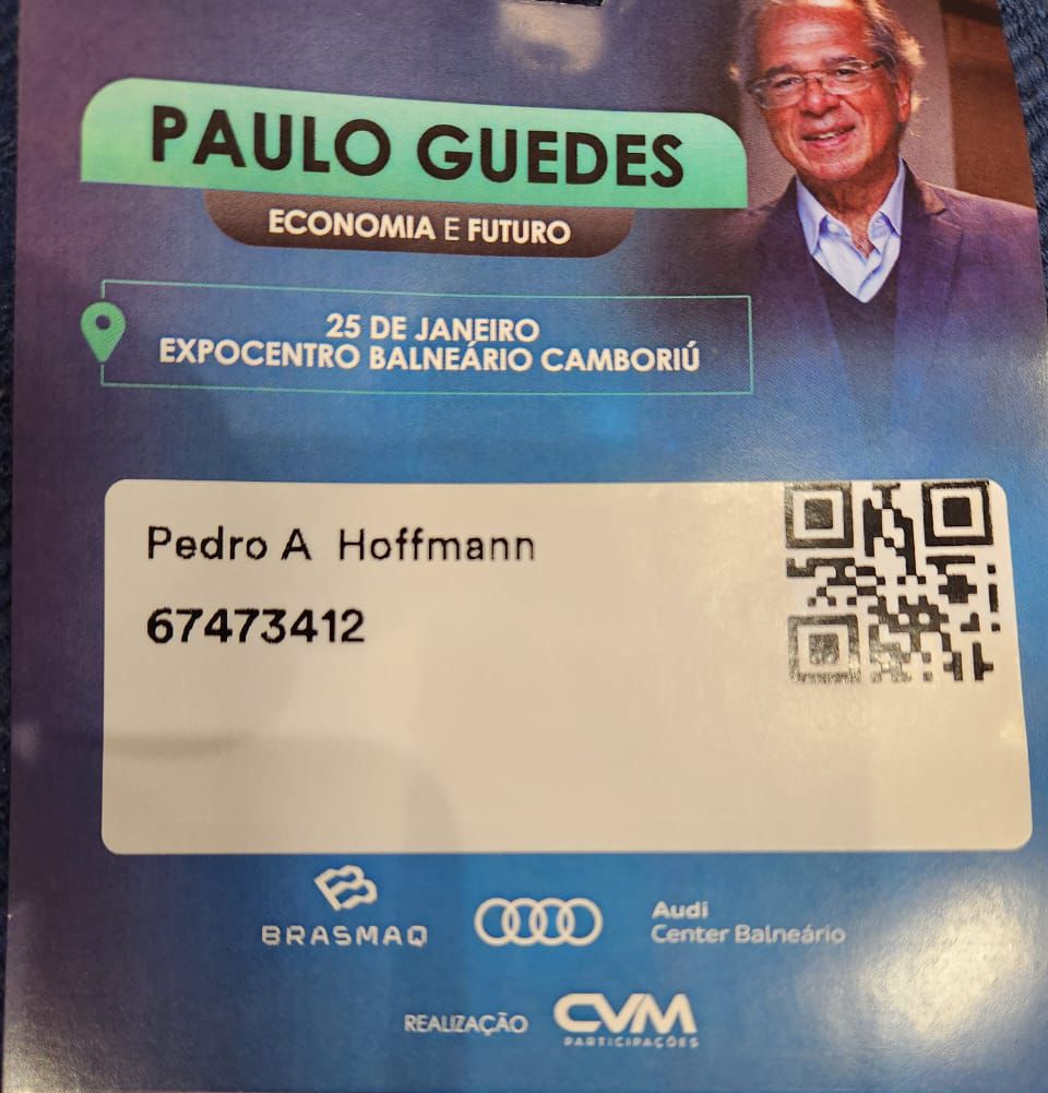 Pedro Hoffmann participa de palestra com Paulo Guedes em Balneário Camboriú